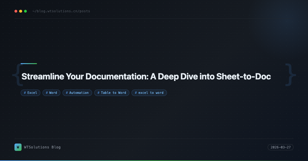 Streamline Your Documentation: A Deep Dive into Sheet-to-Doc