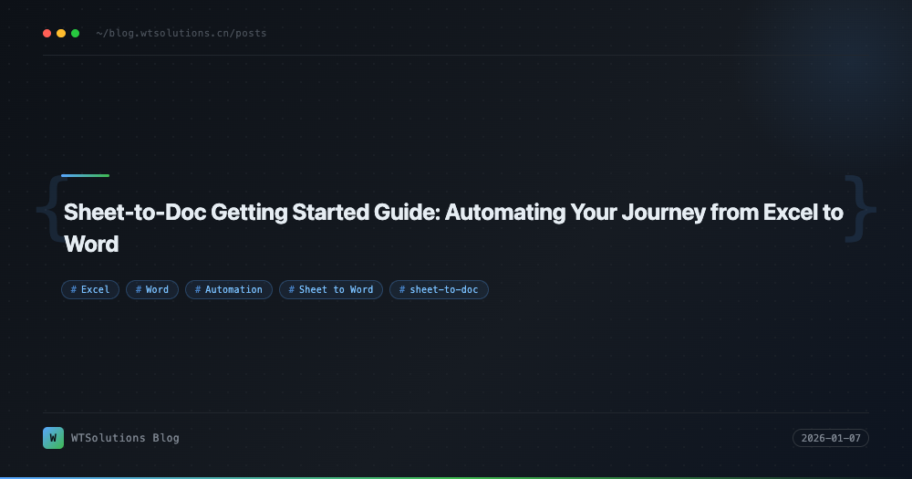 Sheet-to-Doc Getting Started Guide: Automating Your Journey from Excel to Word
