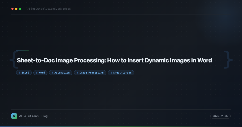 Sheet-to-Doc Image Processing: How to Insert Dynamic Images in Word