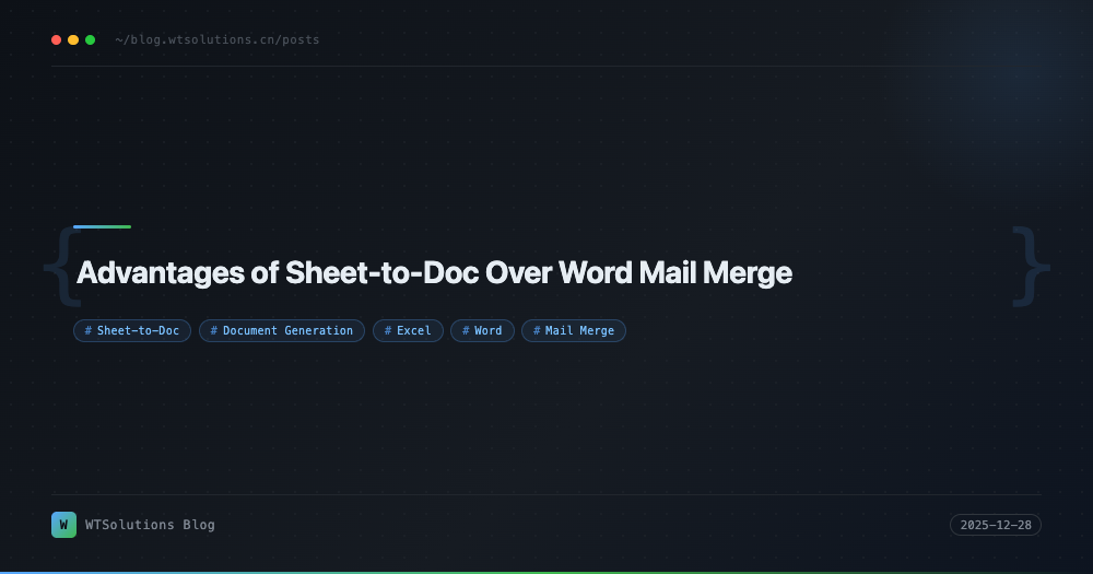 Advantages of Sheet-to-Doc Over Word Mail Merge